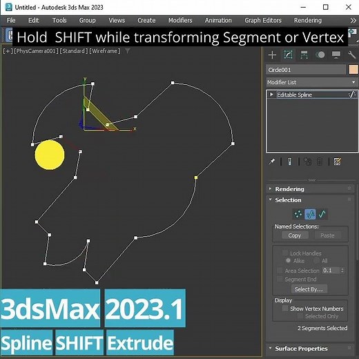 #3dsMax 2023.1 - Spline Extrude