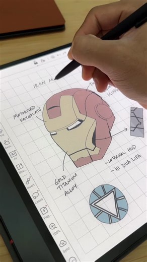 Greg Enriquez at PropWay on Instagram: "I always start my more complicated builds with a TON of sketches, and this new tool now makes it so much easier 😭 truly, this is one of the most useful devices I have! This is the Note Air5 C from @boox.global 🔥 Link in bio. #Boox #BooxNoteAir5C #MakeADifference #diy #cosplay Marvel Spider-Man Iron Man"