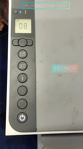 HP LASERJET TANK 1005W | E8 error problem Fix | Watch full Clip✅ #likeandsubscribe ✨✨✨