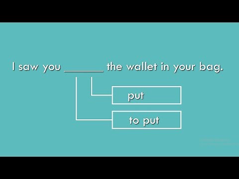 Infinitives with and without "to"