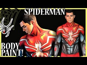 Painting my Entire Body into Spiderman! Timelapse w/ Argenapeede