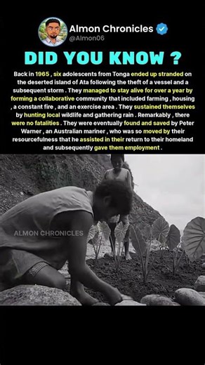 Back in 1965, six adolescents from Tonga ended up stranded on the deserted islan...