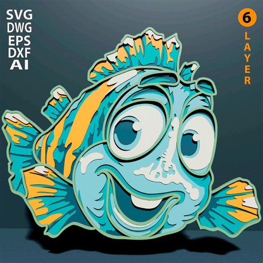 Fish Multilayer SVG. Laser Cut File. Layer Construction. Plywood Cutting. CNC. Mandala Plywood - Etsy Australia