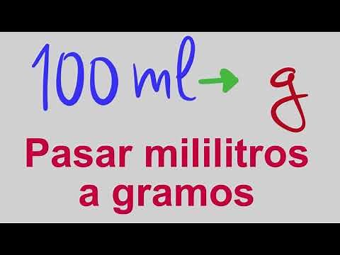 How to convert milliliters to grams - Example exercise
