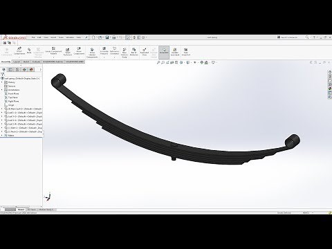 How to design Leaf spring in Solidworks