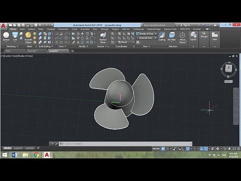 How to make a 3 D propeller in AutoCAD in 5 minutes
