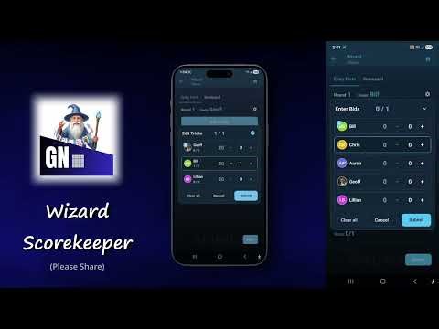 Wizard Scorekeeper – The Best Wizard Scorekeeping App (presented by the Game Night Series)