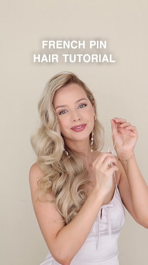 Quick and Elegant French Pin Half-Up Hairstyle Tutorial