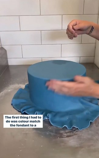 Blue Fondant Cake Full Recipe below comment 👇👇 | Cake Art Ideas
