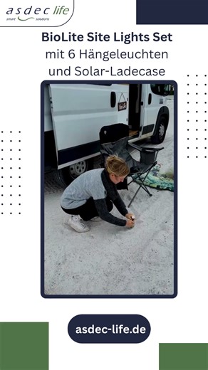 BioLite Site Lights Set mit 6 Hängeleuchten und Solar-Ladecase | asdec life