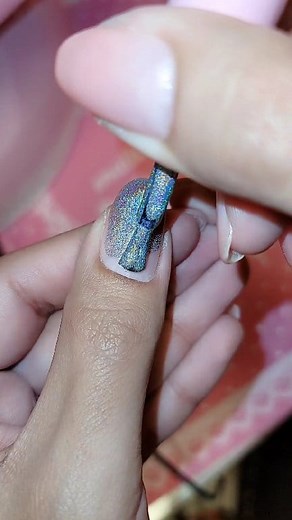 Enailcouture.com Hologram power gel #nail #gelnails #fyp #arcylicnails #nailsdid #nailart #NailLife #nailsdesign #stilettonails #nailpolish #holographicnails #glitternails | Max Estrada