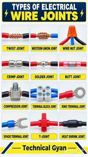 12 Types of Electrical Wire Joints & Connections |Electrical Wiring Basics⚡⚙️