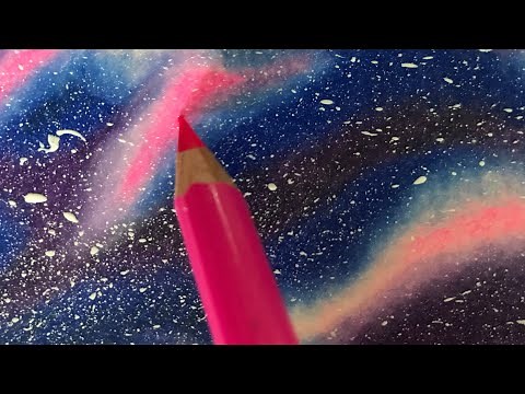 How to draw a galaxy in colored pencil for beginners (prismacolor)