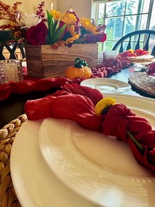 Cheesecloth Table Runner Coral-Red 10FT Gauze Rustic Cheese Cloth Dining Table Decor Runners Long for Mother's Day Party Bridal Wedding Birthday Decorations 1Pack 35x120 Inches