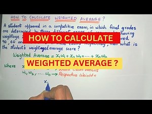 How To Calculate Weighted Average ? | Statistics | Weighted Arithmetic Mean