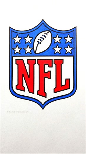 ​ASMR Coloring NFL Logo 🏈🇺🇸 Satisfying American Football Art #shorts