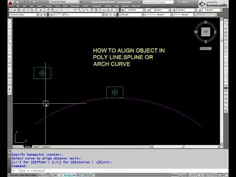 How to Auto Cad Align Objects to Curve