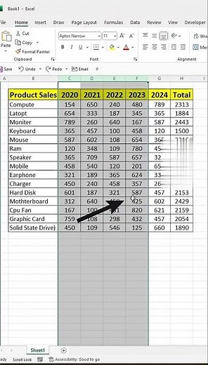 Hiding Columns! Use GROUP Instead in Excel !!