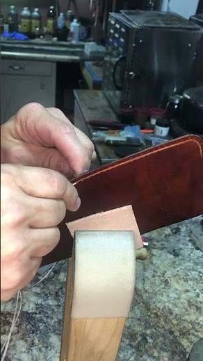Hand Stitching a Leather Wallet | Real-Time Saddle Stitch.