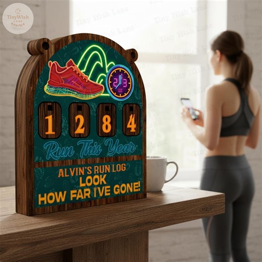 Running Miles Tracker Sign, Personalized Run Log Board, Custom Runner Gift, Marathon Training Decor, Miles Run This Year Display Athletic - Etsy Canada