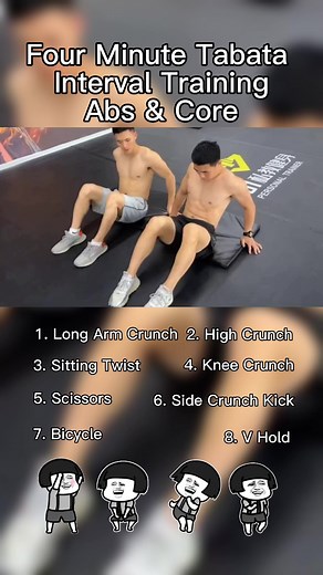 Four Minute Tabata Workout - Abs&Core🔥Strengthing your core to get stronger Abs🔥 #Fitness #workout #workoutroutine #workoutfromhome #yoga #yogagirl #tabata #noequipmentworkout #dailyroutine #fyp