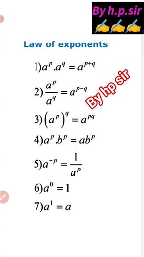 class 9 maths formula /कक्षा 9 गणित के सूत्र / law of exponent formula/maths formula