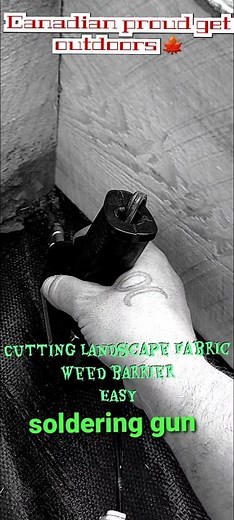 How To Cut Landscape Fabric Weed Barrier Easy With A Soldering Iron #shorts