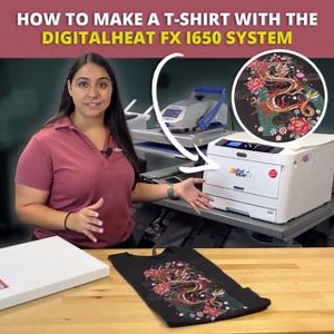 12 reactions | In this video, Hannah shows you how to create custom t-shirts using the DigitalHeat FX i650 system. You can buy the DigitalHeat FX i650 on our website for just $7,995! Click here: https://digitalheatfx.com/digitalheat-fx-i650/ | ColDesi | Facebook