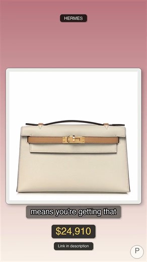 Hermès Horseshoe Kelly Pochette Clutch Nata Biscuit for $25K - Grail Alert 🤍