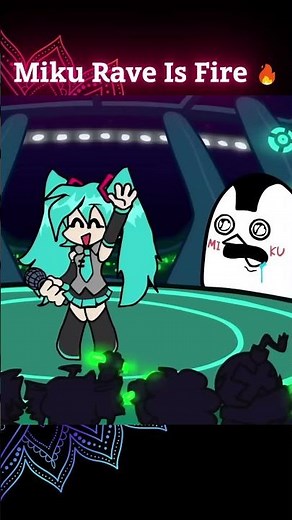 Miku Rave Is Fire 🔥 [FNF Animation] #fnf #fridaynightfunkin #shorts #animation