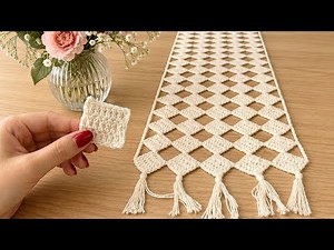 Lovely Crochet Table Runner Pattern step by step for Beginners ✅💯 Very EASY Crochet Pattern 😍