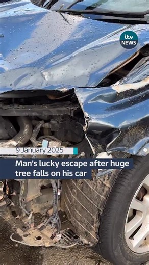 A man from Cornwall had a lucky escape after a tree fell on his car during the high winds brought by Storm Goretti. Robert Trenoweth from Penryn says he’s grateful to those who stepped in to help after his car was severely damaged. | ITV News West Country