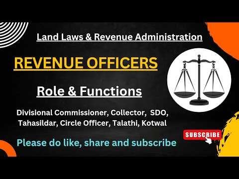 Powers and Functios of Revenue Officers under MLRC | Maharashtra Land Revenue Code | Land Laws |