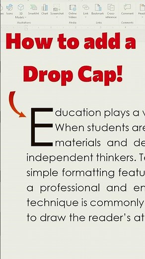 How To Add a Drop Cap in Microsoft Word