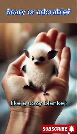Cutest Baby Bat Ever?! Just Look at Those Tiny Wings! 🦇😍 #BabyBat #Bat #CuteAnimals #FluffyAnimals