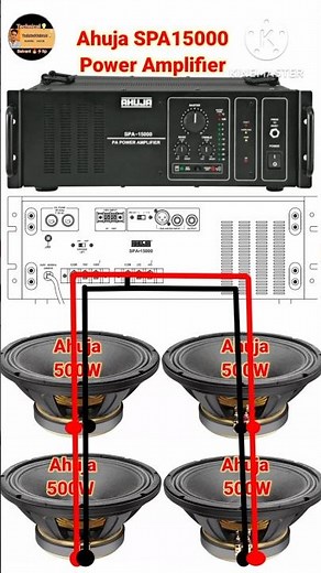 Ahuja SPA15000 Power Amplifier/Ahuja 500W Speaker Connection