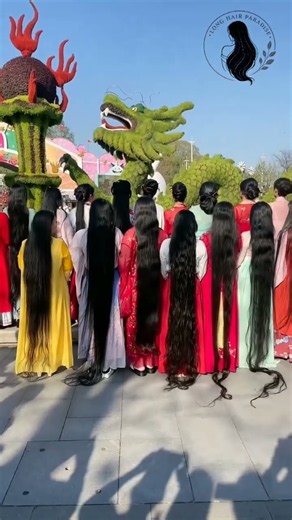 A Gathering of Women with Super Long Hair
