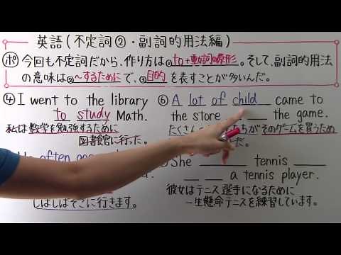 【英語】中2-13 不定詞②(副詞的用法編)