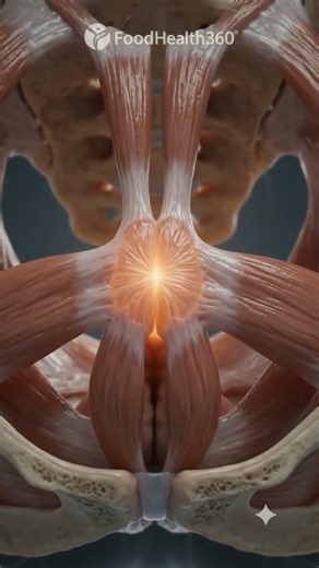 The Perineal Body Explained in 3D | The Hidden Center of Pelvic Support | FoodHealth360 #shorts