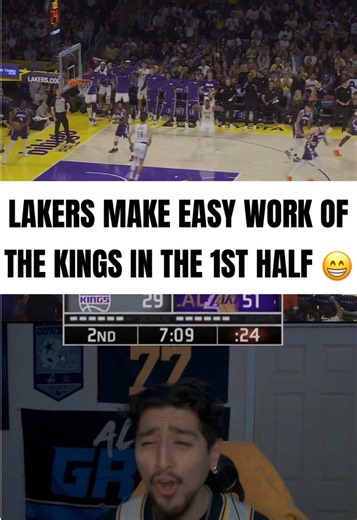 Lakers Dominate Kings in First Half