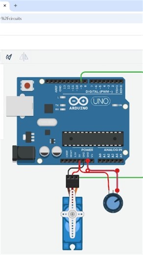 🧠 Creativity on Instagram: "Arduino Project Servo Motor Control Using Potentiometer | C++ Code Programing #arduinolover #electronicsprojects #microcontroller #servomotor #potentiometer"