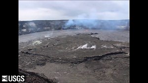 Timelapse video from the US Geological Survey of the Kilauea Volcano spilling lava into Halema'uma'u ava Lake on Friday. | CBS 8 San Diego