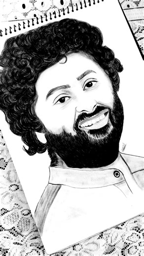 Arijit Singh charcoal sketching✨✏️ #shorts #drawing
