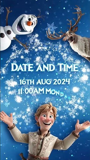 Elsa Birthday invite video [frozen theme] #kidsbirthday #happybirthday #elsa #kidsbirthdayparty