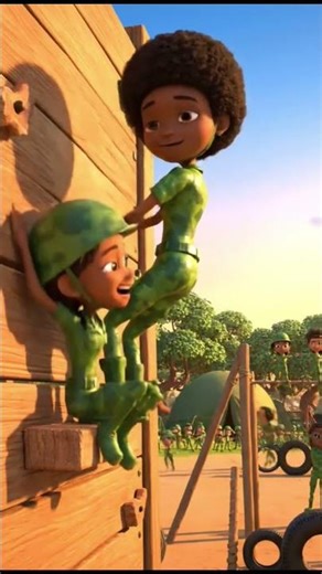 Cute Cartoon Army Camp Training | Brave Soldiers Helping Each Other | 3D Kids Animation #shorts