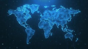 Digital Technology World Map Animation Glowing Stock Footage Video (100% Royalty-free) 1104784405 | Shutterstock