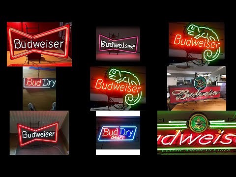 Antique budweiser neon sign