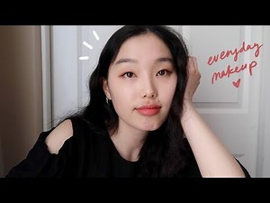 Korean makeup tutorial: my everyday makeup routine that makes me late to class but its cute!