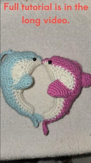 Handmade Crochet Dolphin 🐬 | Cute & Easy #crochetdolphin #handmade #diy #dolphinutorial