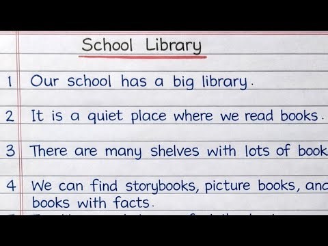 10 Lines on My School Library Essay in English 📚 | My School Library 10 Lines Essay #shortessay